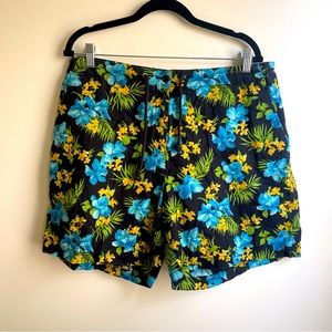 Vintage Y2K  Jones New York Sport Cotton Linen High Waist Floral Shorts Plus 14W